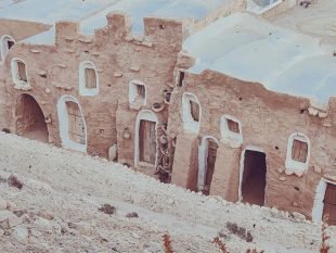 Desert landscapes and traditional Ksars of Tataouine, Tunisia
